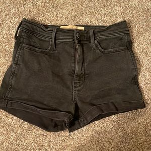Black high rise hollister shorts